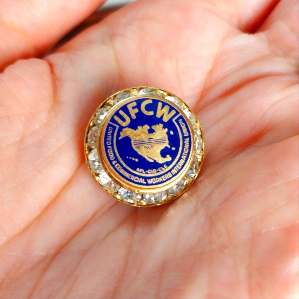 Mid-century Vintage United Food and Commercial Workers Union UFCW Pin Lapel Pin